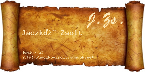 Jaczkó Zsolt névjegykártya
