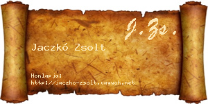 Jaczkó Zsolt névjegykártya